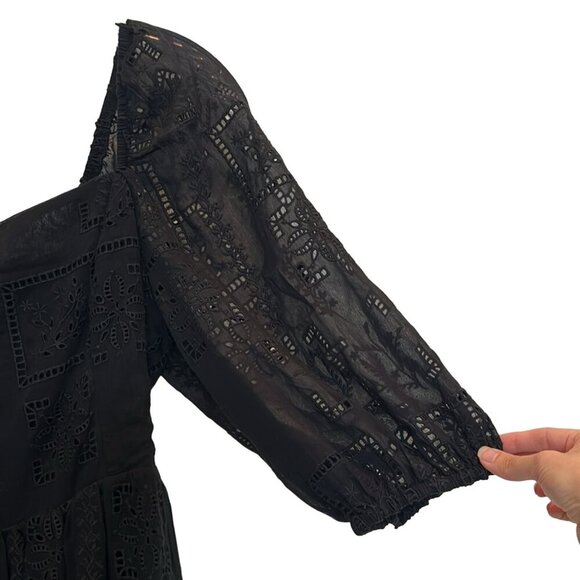 Johnny Was Ella Mini Dress Black Size Small - Picture 10 of 13